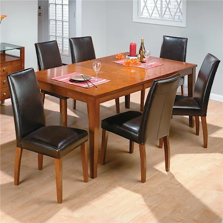 Parson Leg Table with 6 Parson Side Chairs